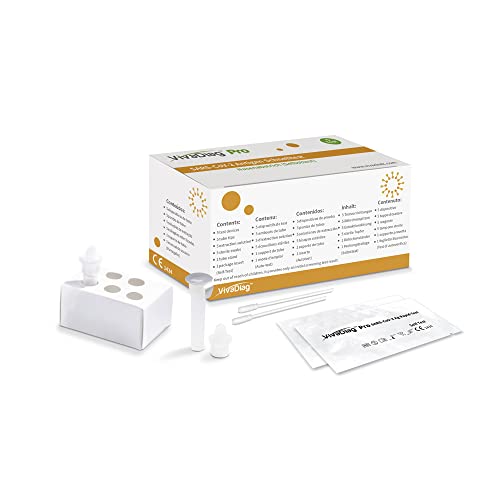 VivaDiag™ Pro Corona Schnelltest - 5er-Pack Covid-19 Antigen Schnelltest zur Eigenanwendung - Nasenabstrich - Prüft zuverlässig auf neue Varianten - Zertifizierter Laientest