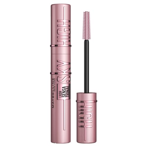 Maybelline New York Schwarze Wimperntusche für extrem lange Wimpern, Lash Sensational Sky High Mascara, Very Black, 7,2 ml