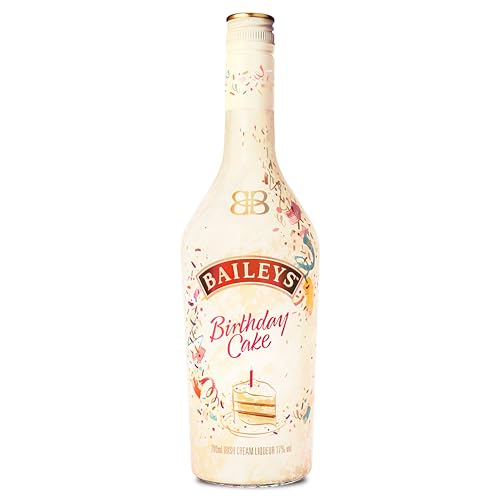 Baileys Birthday Cake | B-Corp zertifiziert | Original Irish Cream Likör | Köstlicher Geburtstagskuchen im Glas | Genuss auf Eis oder im Cocktail |Perfekt zum Verschenken| 17% Vol | 700ml