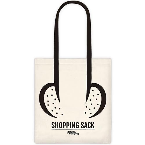 Shopping Sack Jutebeutel mit Penis Motiv, Scherzartikel für Erwachsene, Männergeschenke lustig, Prank Artikel, kleines Geschenk für Männer, Männertag, Spaßgeschenke, Schrottwichteln, funny gifts