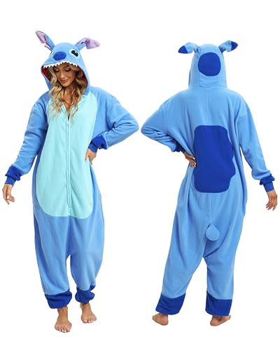 LBJR Erwachsene Cosplay Schlafanzug Tierkostüme Jumpsuit Onesie Nachtwäsche Overall Fasching Karneval Halloween Pyjama