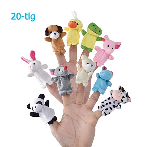 Willingood Finger Plüschtier [20-TLG] Mitgebsel | Kindergeburstagen | Gastgeschenke für Kinderparty und Stuffer für Ostereier, Mehrfarbig