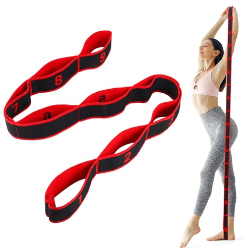 Fitnessbänder, Resistance Bands Widerstandsbänder mit 9 Ringen Fitnessband Gymnastikband Gummiband Sport Trainingsbänder für Training Gym Fitness Pilates Yoga