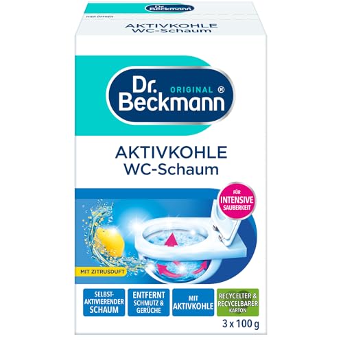 Dr. Beckmann Aktivkohle Wc-Schaum, Selbstaktivierender Schaum 3x 100 g