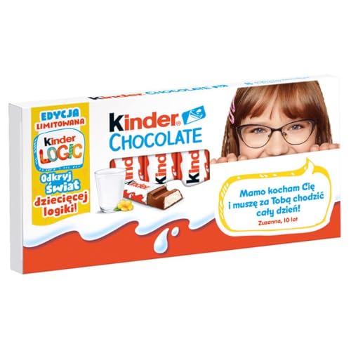 kinder Schokolade – Schokoriegel aus gefüllter Vollmilchschokolade – 1 Packung mit je 8 Einzelriegeln (8 x 12,5 g)