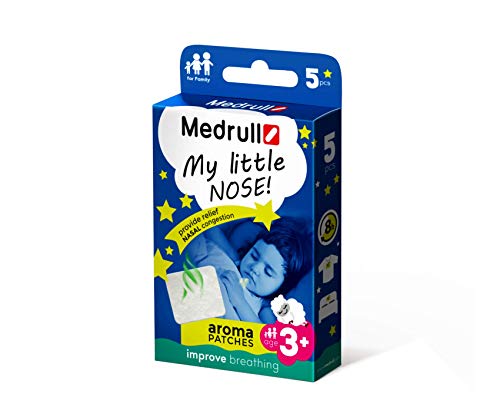 Medrull Aromatisches Pflaster mit Balsam - zum Schutz der Nase Verbessert die Nasenatmung mit laufender Nase - Aroma Pflaster Vorbeugung gegen Erkältungen - Inhalator für Kinder und Erwachsene