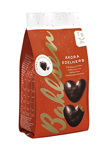 Bahlsen Akora Edelherb – 1er Pack – Fruchtig gefüllter Lebkuchen mit edelherber Schokolade (1 x 150 g)