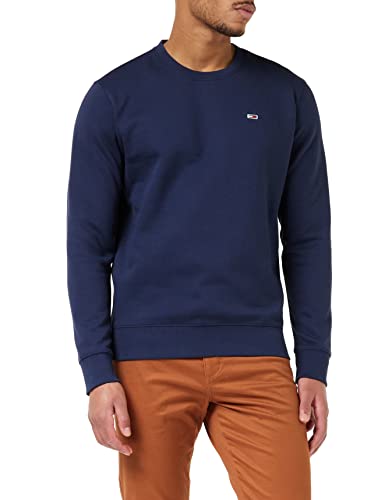 Tommy Jeans Herren Sweatshirt TJM Regular ohne Kapuze, Blau (Twilight Navy), XL