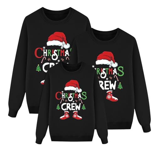 Weihnachtspullover Familie Set Damen Herren Kinder Lustig Weihnachtspulli Ugly Christmas Sweater Rundhals Unisex Weihnachts Pullover Pärchen Weihnachtsoutfit 2024 Herren1