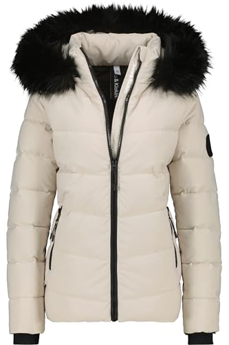 ALIFE and Kickin AdelaAK A Puffer Jacket – Damen Winterjacke Parka – Warm & Stylisch mit Kapuze – Perfekt für Kalte Tage, Herbst & Winter – Robuste Jacke Pumice XL