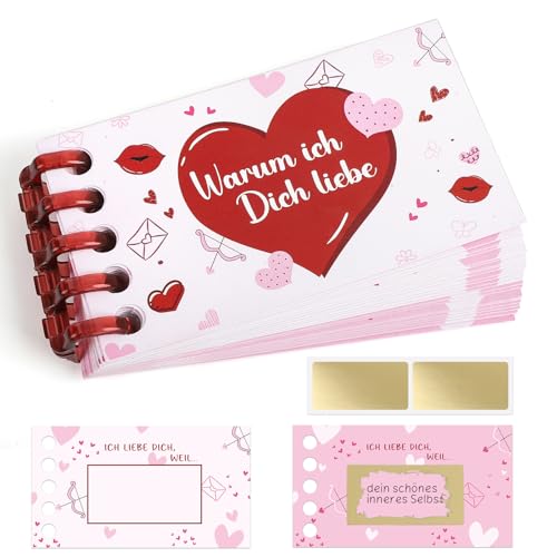 Valentinstag Liebes Geschenk Rubbelkarten für ihn sie,Valentinstag Romantisches Geschenk Rubbellos für ihn sie,Jahrestag Geschenk für Männer Frauen,Ich Liebe Dich Geschenke für Freund Freundin