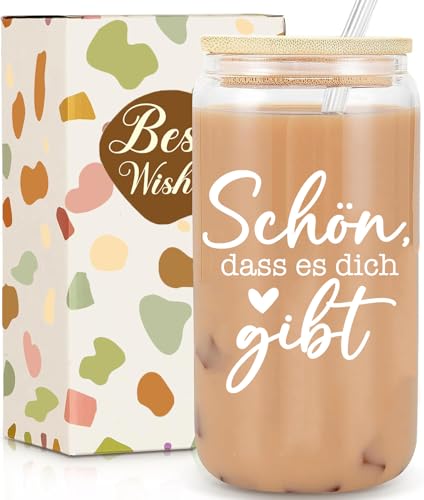 Trinkgläser Schöne Geschenke für Freundin,Geschenke für Frauen,Schön dass es dich gibt Geschenke,Schöne Gläser mit Spruch,Geburtstagsgeschenk lustige Geschenk für Beste Freundin,Schwester,Ehefrau