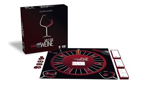 HUCH! | Welt der Weine | Neuauflage | Gesellschaftsspiele | Quiz Spiel | Partyspiele für Erwachsene | für Weinliebhaber | mit über 600 Fragen für Weinexperten | für 2-6 Spieler ab 18 Jahren