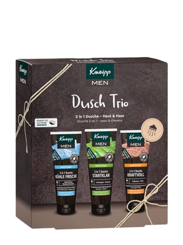 Kneipp Men Geschenkset Dusch Trio - ausgewählte 2 in 1 Duschen Bestseller: Kühle Frische, Startklar und Kraftvoll - ideales Geschenk für den gepflegten Mann