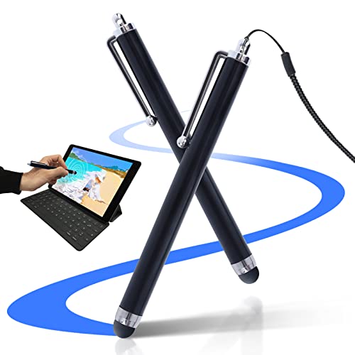 2 Pcs Tablet Stift Touchpen mit Halterung Universelle Kapazitive Touchscreen Stifte für Tablets, Smartphones, Stylus Pen für das Touchscreen des Thermomix 5 und 6