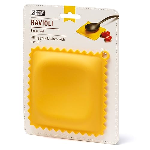 Monkey Business Ravioli-förmige Löffelablage | Löffelablage für die Küchentheke | Coole Küchenhelfer & Zubehör | aus Einer Sammlung von verschiedenen Pasta-förmigen, einzigartigen Küchenhelfern