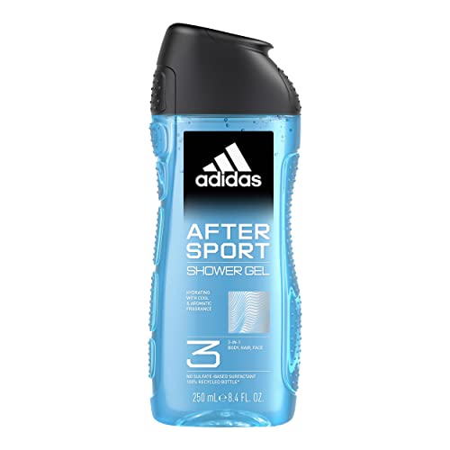 adidas 3in1 After Sport Duschgel für ihn, mit aromatisch-frischem Duft, 250 ml