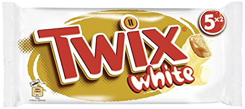 Twix White Schokoriegel; Karamell, Keks, Weiße Schokolade; Schokoladen-Multipack; 5 Riegel (5 x 46 g)