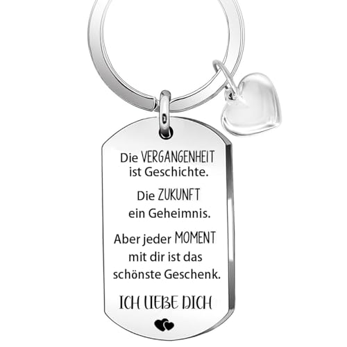 Aonveki Liebes Geschenke für Sie und Ihn, Ich Liebe Dich Schlüsselanhänger, Valentinstag Jahrestag Geschenke für Frauen Freundin Ehemann, Jeder Moment mit dir ist das schönste Geschenk