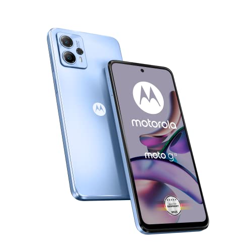 Motorola Moto g13 Smartphone (6,52'-HD+-Display, 50-MP-Kamera, 4/128 GB, 5000 mAh, Android 13), Lavender Blue, inkl. Schutzcover [Exklusiv bei Amazon]