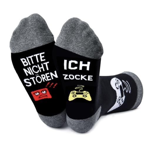 Lustige Geschenke Für Männer Frauen Weihnachten Socken Lustige Gaming Zocken Bier Fussball Herren Damen 43-46 Adventskalender Füllung Kinder Happy Socks Weihnachtsgeschenke