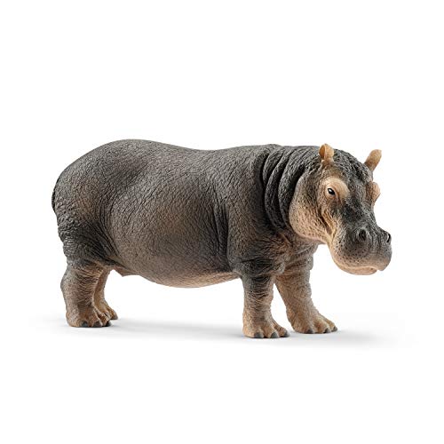 schleich WILD LIFE 14814 Realistische Nilpferd Figur - Wilde Nilpferd Tierfigur zum Fantasievollen Spielen - Pädagogisches Tiere Spielzeug - Tiere Figuren Sets ab 3 Jahren