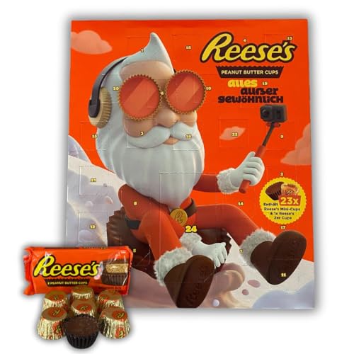 Reese’s Peanut Butter Adventskalender | Erdnussbutter umschlossen von Milchschokolade | Alles außer gewöhnlich |Weihnachtscountdown mit Reese‘s | 1 x 242g