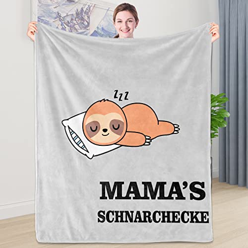 Shoppawhile Geschenke für Mama zum Geburtstag Muttertag Mama Geschenk Faultier Kuscheldecke Flauschig 51 * 59inch Geschenke für Mütter Weihnachten Valentinstag