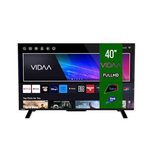 Toshiba 40 Zoll Fernseher/VIDAA Smart TV (Full HD, HDR, Triple-Tuner, Bluetooth, Dolby Audio) 40LV2E63DA