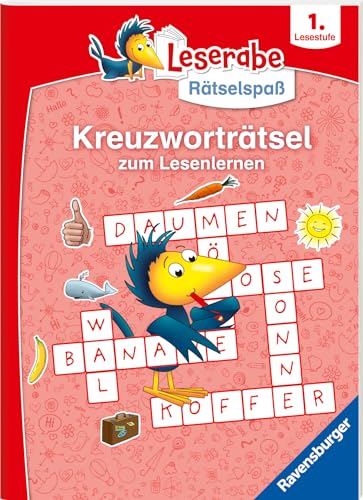 Ravensburger Leserabe Rätselspaß - Kreuzworträtsel zum Lesenlernen - 1. Lesestufe, Rätselbuch ab 6 Jahre