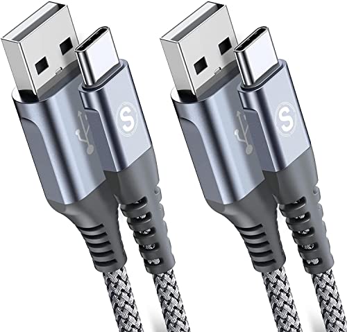 sweguard USB C Kabel 3.1A [2Stück 3m] Schnellladung, Ladekabel USB C Nylon für iPhone 16 15 Pro Max, Samsung Galaxy S24 S23 S22 S21 S20 S10 S9 S8 Plus,Note,A71 A55 A52 A51 A50 A15,Flip Pixel LG Moto