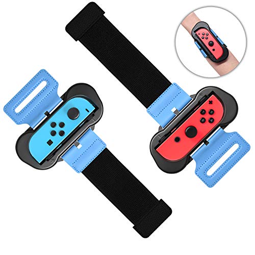 FASTSNAIL Armband Kompatibel mit Nintendo Switch Just Dance 2025/2024/2023/2022, Armbänder Kompatibel mit JoyCon, Für Erwachsene und Kinder(2 Pack,schwarz)