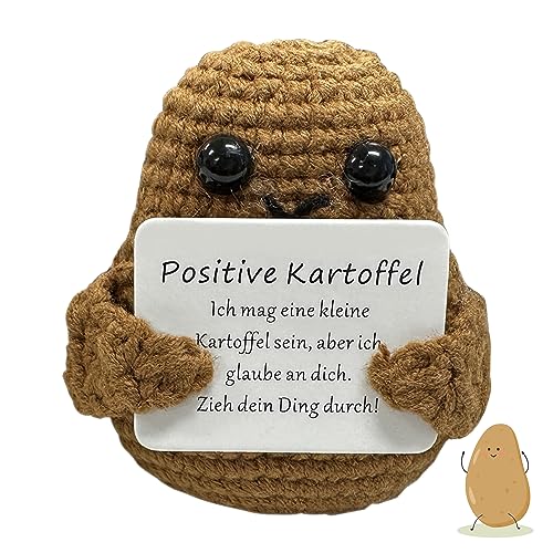 Positive Potato Pocket Hug Geschenk, Mini-Plüsch Figuren Lustige Kartoffel Puppe, Kartoffelspielzeug, für Freundin, für Frauen, Mutmacher , für Freund