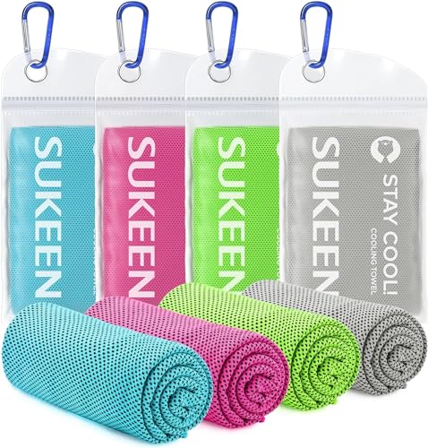 Kühltuch Set, kühlendes Handtuch Kühltücher Hals, Handtuch kühlend, Cooling Towel, Kühltücher Sport, Kühlendes Tuch, Eishandtücher für Wandern, Laufen, Tennis, Reisen,