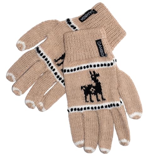 Gamboa Echte Alpaka Handschuhe für Damen und Herren Winter Wolle Winter Gloves