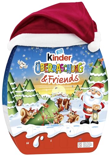 kinder Überraschung & Friends Adventskalender – Adventskalender mit leckeren Schokoladen-Spezialitäten – 1 Kalender à 370g