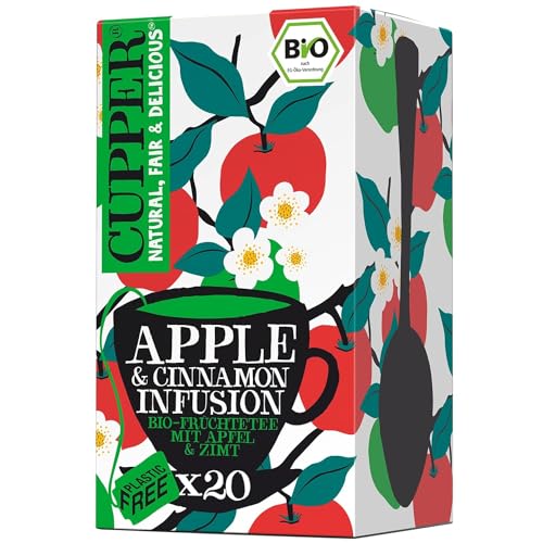 Cupper Bio Früchtetee, Apfel und Zimt, 20 Beutel, 40 g