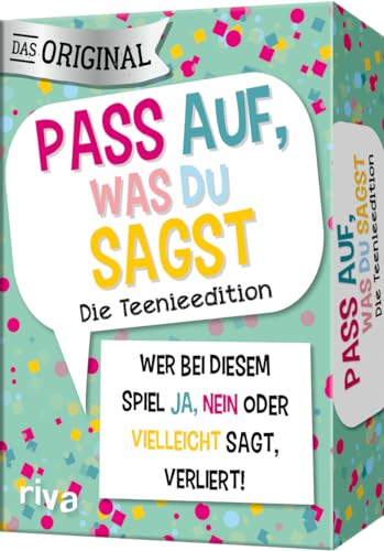 Pass auf, was du sagst – Die Teenieedition: Wer bei diesem Spiel »Ja«, »Nein« oder »Vielleicht« sagt, verliert! | Geschenk zum Geburtstag. Ab 12 Jahren