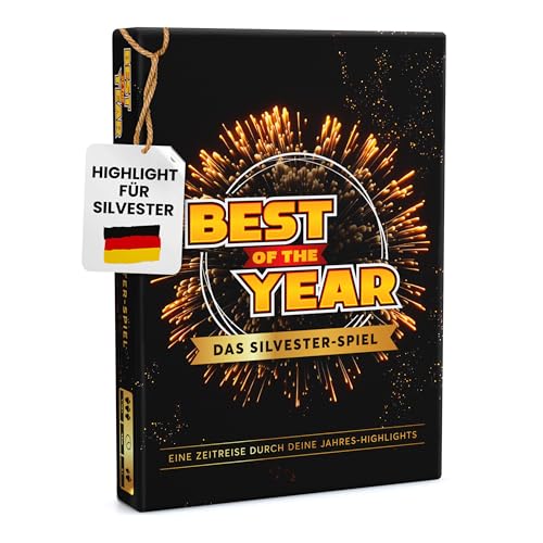 BEST OF THE YEAR DAS SILVESTER-SPIEL - Jahres-Highlights Wieder erleben - Geschenkidee, Partyspiele, Wichtelgeschenk, Kartenspiele für Erwachsene & Kinder, 1-10 Spieler ab 6 Jahre