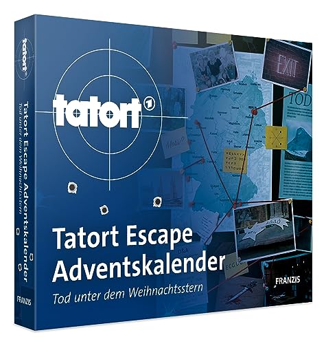 FRANZIS 67197 - Tatort Adventskalender, Tod unter dem Weihnachtsstern, Escape Room Adventskalender mit 24 spannenden Rätseln für die Adventszeit