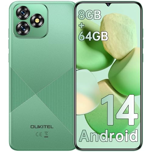 OUKITEL C53 Android 14 Smartphone Ohne Vertrag - 8GB+64GB/1TB erweiterbar Handy Ohne Vertrag, Octa Core 6,6