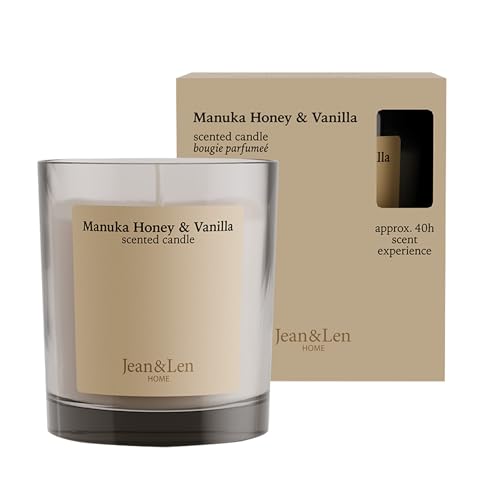 Jean & Len Scented Candle Manuka Honey & Vanilla, vegan, 195 g