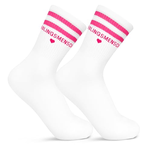 Zidoley Geschenk für Freundin, Lieblingsmensch Geschenk Socken, Damen Baumwollsocken Herz Socken Geburtstagsgeschenk für Frauen (DE/NL/SE/PL, Numerisch, 36, 42, Regular, Regular, Rosa)