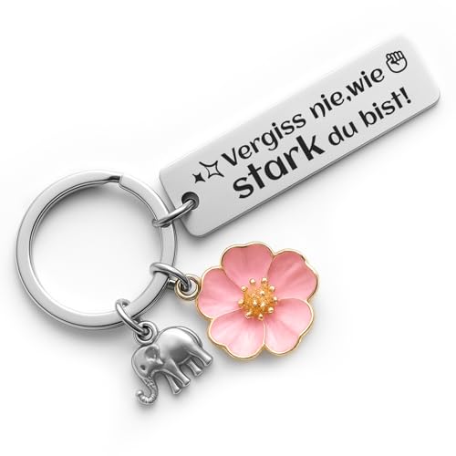 YISCOKO Geschenke für Frauen geburtstagsgeschenk für frauen Geschenk Schlüsselanhänger mit Gravur Gute Besserung Geschenke Mama Schwester Kollegin Geburtstagsgeschenk.