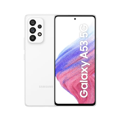 Samsung Galaxy A53 5G Smartphone Dual-SIM Android Handy 6 GB RAM 128GB Speicher Awesome White + 30 Monate Garantie