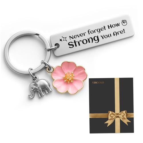 YISCOKO Geschenke für Frauen geburtstagsgeschenk für frauen Geschenk Schlüsselanhänger mit Gravur Gute Besserung Geschenke Mama Schwester Kollegin Geburtstagsgeschenk.