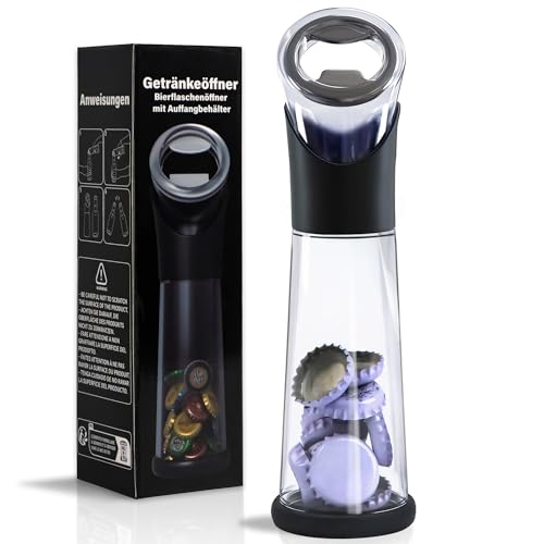 Aomaic Große Flaschenöffner mit Auffangbehälter, Geschenke für Männer Bieröffner Lustig, Bierflaschenöffner Bier Geschenk, Kronkorken-Sammler Gadgets für Bier Bar Küche im Freien