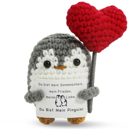 ZIENZENGYA Ich Liebe Dich Geschenke für Frauen, Jahrestag Geschenk für Sie Ihn, Partner Geschenke für Freundin, Valentinstagsgeschenk, Pinguin Pocket Hug, Hochzeitstag