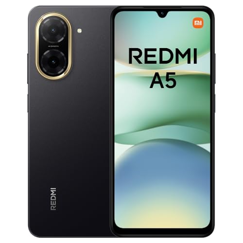 XIAOMI Redmi A5 Smartphone, 3+64GB, Black, Superklare 32MP AI-Kamera, 5200mAh Akku, Leistungsstarker Octa-Core-Prozessor, Immersives 6,88