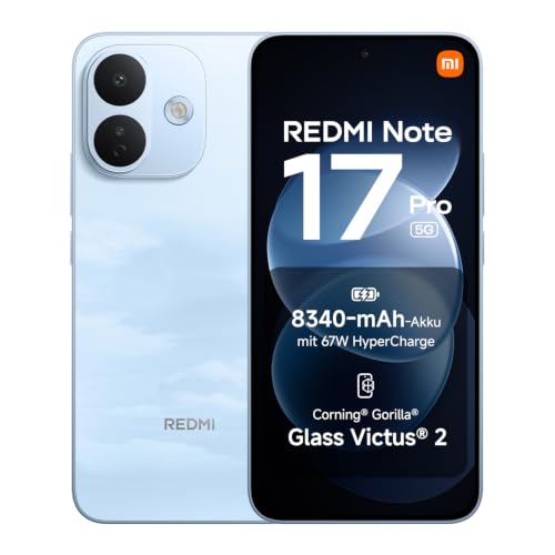 Xiaomi REDMI Note 17 Pro 5G, Smartphone 8+512 GB, Sky Blue, 8340 mAh Akku